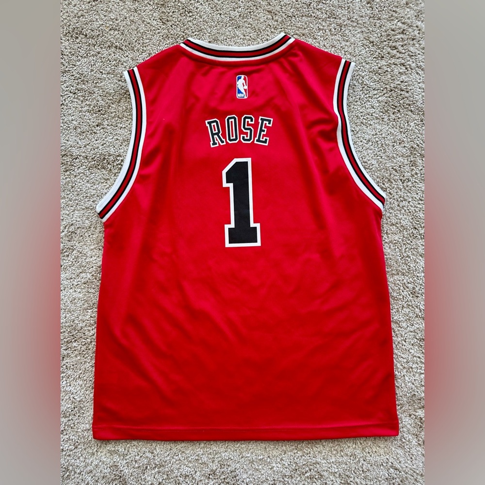Adidas Chicago Bulls Derrick Rose Red NBA Jersey - size XL - Picture 2 of 5